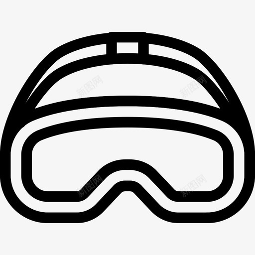 滑雪护目镜配件保护图标svg_新图网 https://ixintu.com 保护 冬季路线图标 滑雪护目镜 运动装备 配件 防护