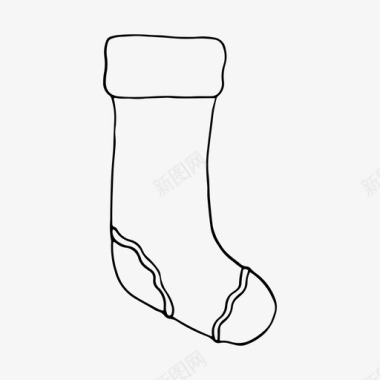 圣诞袜礼物袜子图标图标