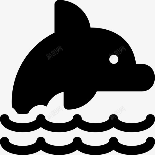 海豚水手6填充图标svg_新图网 https://ixintu.com 填充 水手6 海豚