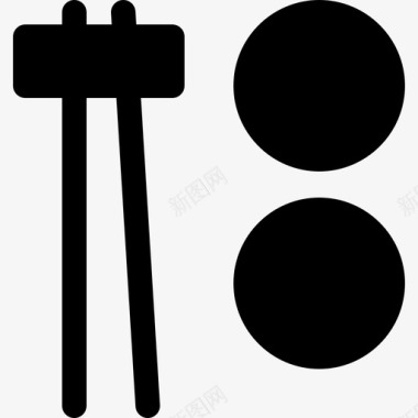 筷子中餐6填充图标图标