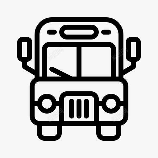 校车小学皮卡图标svg_新图网 https://ixintu.com 交通 小学 教育学校 校车 皮卡