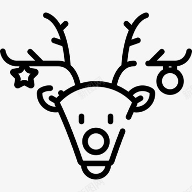 驯鹿圣诞104直系图标图标