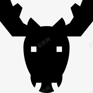 驼鹿冬季自然6填充图标图标