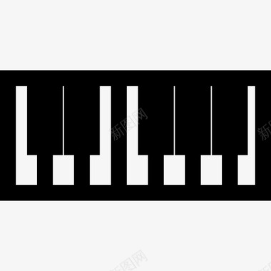 键盘摇滚乐7填充图标图标