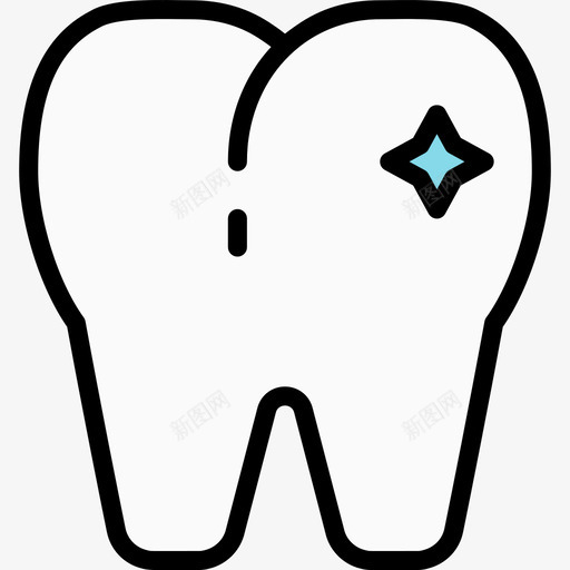 牙齿牙科2线颜色图标svg_新图网 https://ixintu.com 牙科2 牙齿 线颜色