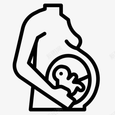 怀孕婴儿医疗保健图标图标