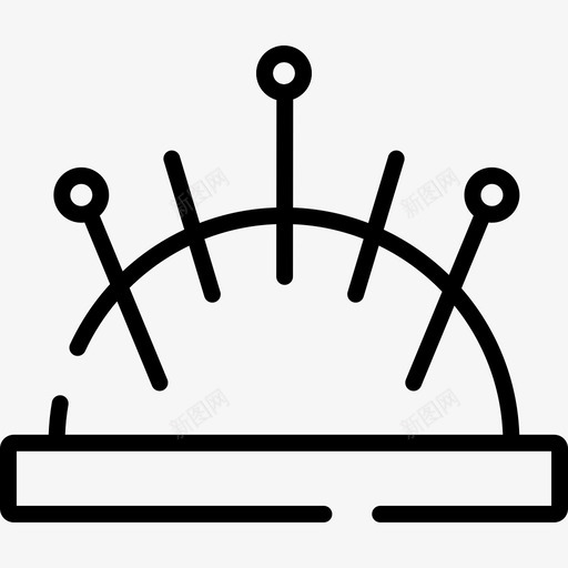 针垫缝15线状图标svg_新图网 https://ixintu.com 线状 缝15 针垫