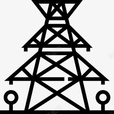 涡轮机工业过程5线性图标图标