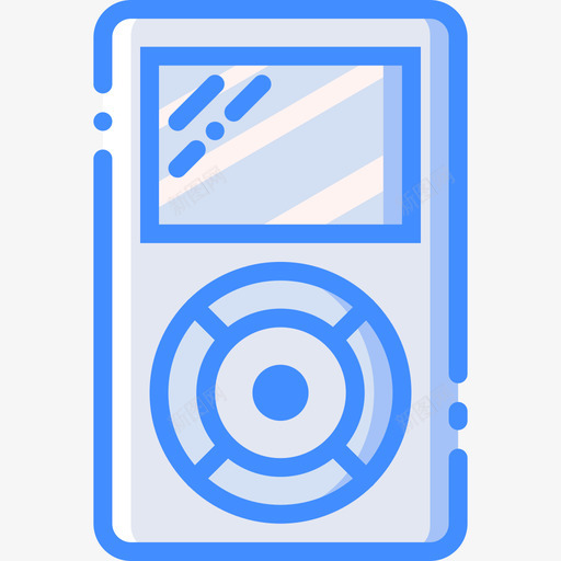 Ipodtech7蓝色图标svg_新图网 https://ixintu.com Ipod tech7 蓝色