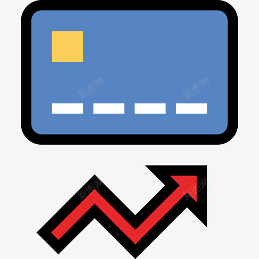 信用卡搜索引擎优化营销业务金融线性颜色图标svg_新图网 https://ixintu.com 信用卡 搜索引擎优化营销业务金融 线性颜色