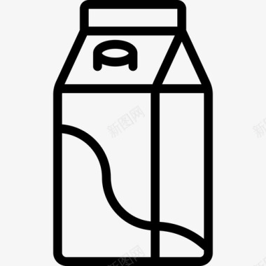 牛奶美食直系图标图标