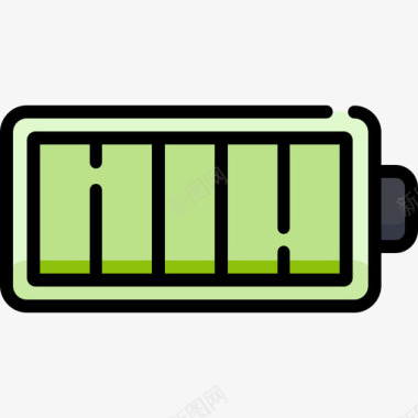 电池用户界面26线性颜色图标图标