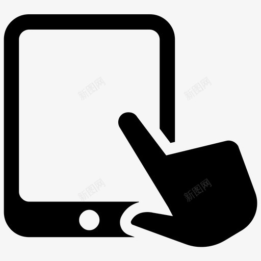 触摸屏手机按键图标svg_新图网 https://ixintu.com 平板电脑 手机 按键 教育 触控 触摸屏