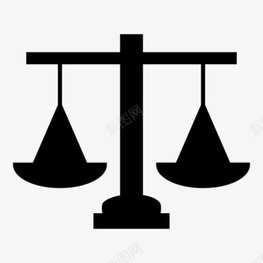 天平电子秤法庭图标图标