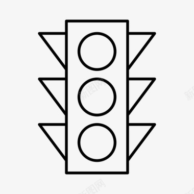 红绿灯交通标志交通工具图标图标