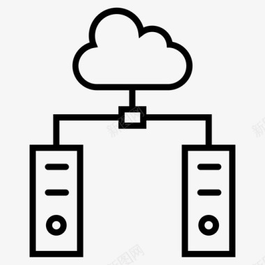 云网络云集线器云服务器图标图标