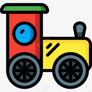 火车玩具12线颜色图标图标
