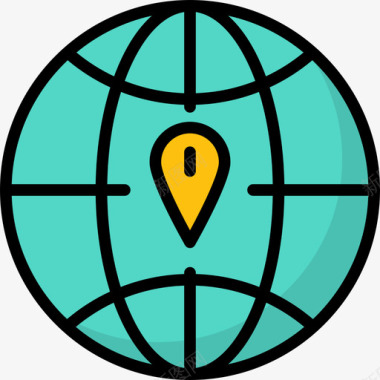 全球网络和搜索引擎优化2线性颜色图标图标