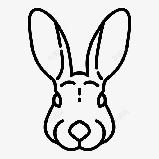 野兔动物兔子图标svg_新图网 https://ixintu.com 兔子 动物 哺乳动物 野兔 野生动物