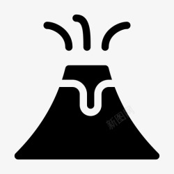 28年火山灾难喷发图标高清图片