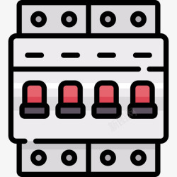 转换开关转换开关电工工具和元件线颜色图标高清图片