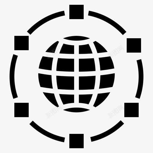 跨越全球国际图标svg_新图网 https://ixintu.com 产品管理字形 全球 国际 扩散 跨越