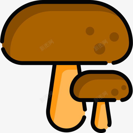蘑菇秋20线形颜色图标svg_新图网 https://ixintu.com 秋20 线形颜色 蘑菇