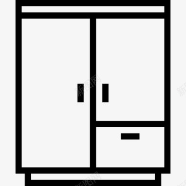 衣柜家具45直线型图标图标