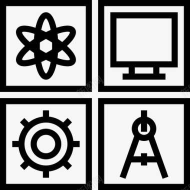 科学stem2线性图标图标