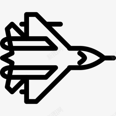 喷气式飞机运输43直线式图标图标