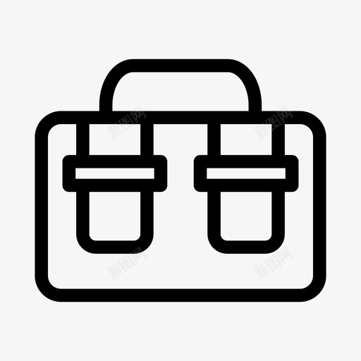 手提箱公文包笔记本电脑图标svg_新图网 https://ixintu.com 公文包 学校 学生 手提箱 教育线路 笔记本电脑