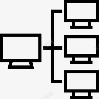 网络网络与通信2线性图标图标