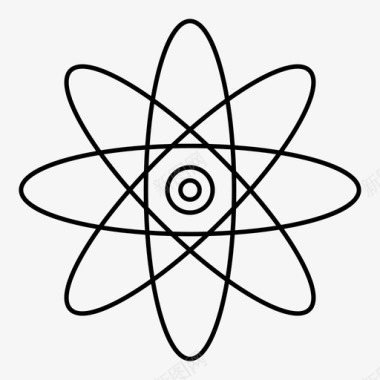 原子圆物理学图标图标