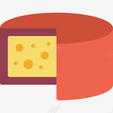 奶酪美食5扁平图标图标