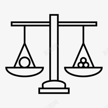 天平电子秤法庭图标图标