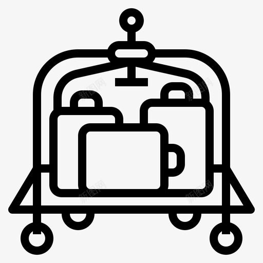 行李车行李手提图标svg_新图网 https://ixintu.com 手提 行李 行李车 酒店