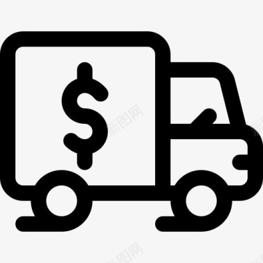 送货卡车销售2直线图标图标