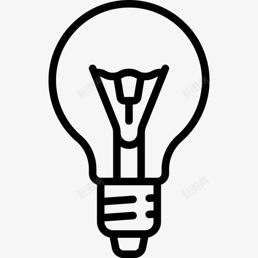 灯泡电工工具和元件3线性图标svg_新图网 https://ixintu.com 灯泡 电工工具和元件3 线性