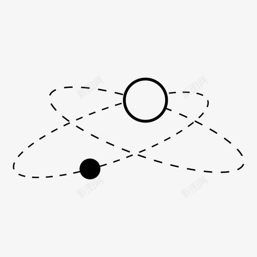 轨道宇宙路径图标svg_新图网 https://ixintu.com 宇宙 空间 路径 轨道