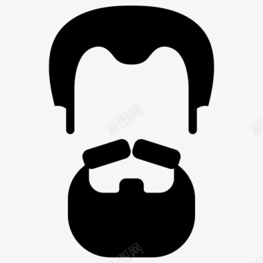 胡须胡子男性图标图标