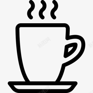 咖啡杯饮料把手图标图标