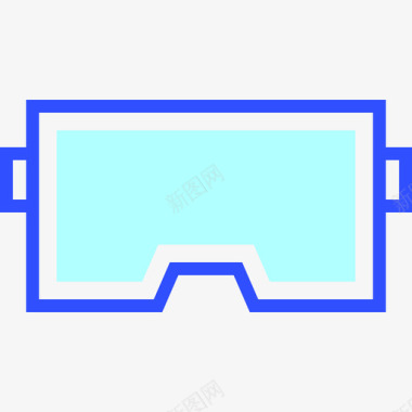 护目镜冬季29线性颜色图标图标