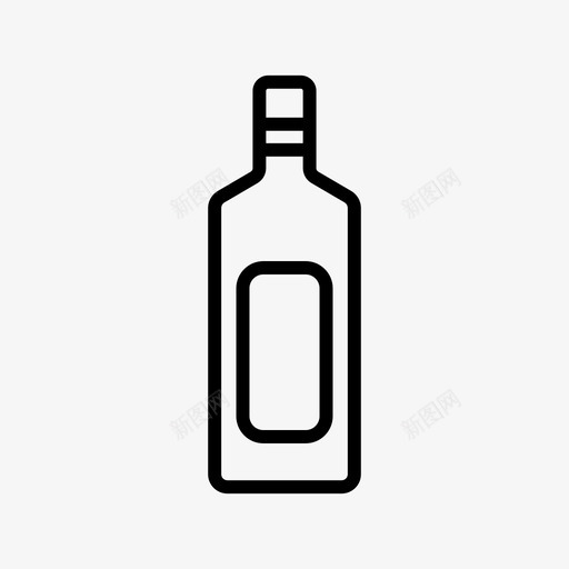 玻璃瓶酒精容器图标svg_新图网 https://ixintu.com 伏特加 包装 可回收 容器 玻璃瓶 硬饮料 酒精