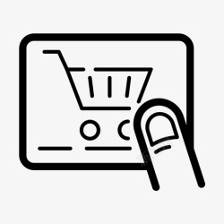 食品购买购物车按钮在线购买电子商务图标高清图片