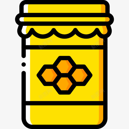 蜂蜜美食3黄色图标svg_新图网 https://ixintu.com 美食3 蜂蜜 黄色