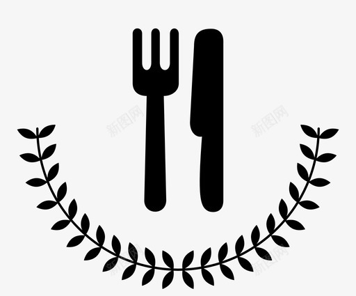 高级餐厅认证晚餐图标svg_新图网 https://ixintu.com 劳雷尔卓越 品质 晚餐 美食家 认证 高级餐厅