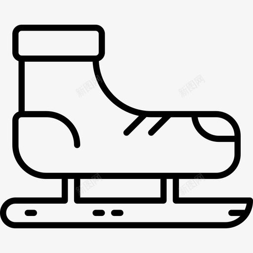 滑冰圣诞101直线型图标svg_新图网 https://ixintu.com 圣诞101 滑冰 直线型