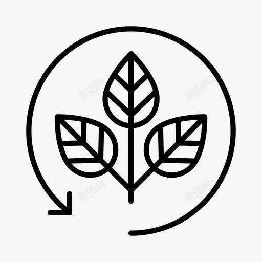 生态节能环保图标svg_新图网 https://ixintu.com 可持续 环保 生态 绿色能源 节能