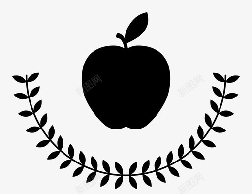 高级食品苹果认证图标svg_新图网 https://ixintu.com 劳雷尔卓越 品质 奢华 苹果 认证 高级食品