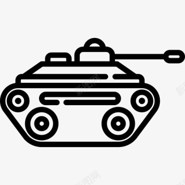坦克军用6直线型图标图标